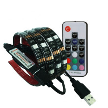 DC 5V USB SMD5050 RGB Black PCB Flexible RGB led stirp Light with Mini 3Key RGB Controller